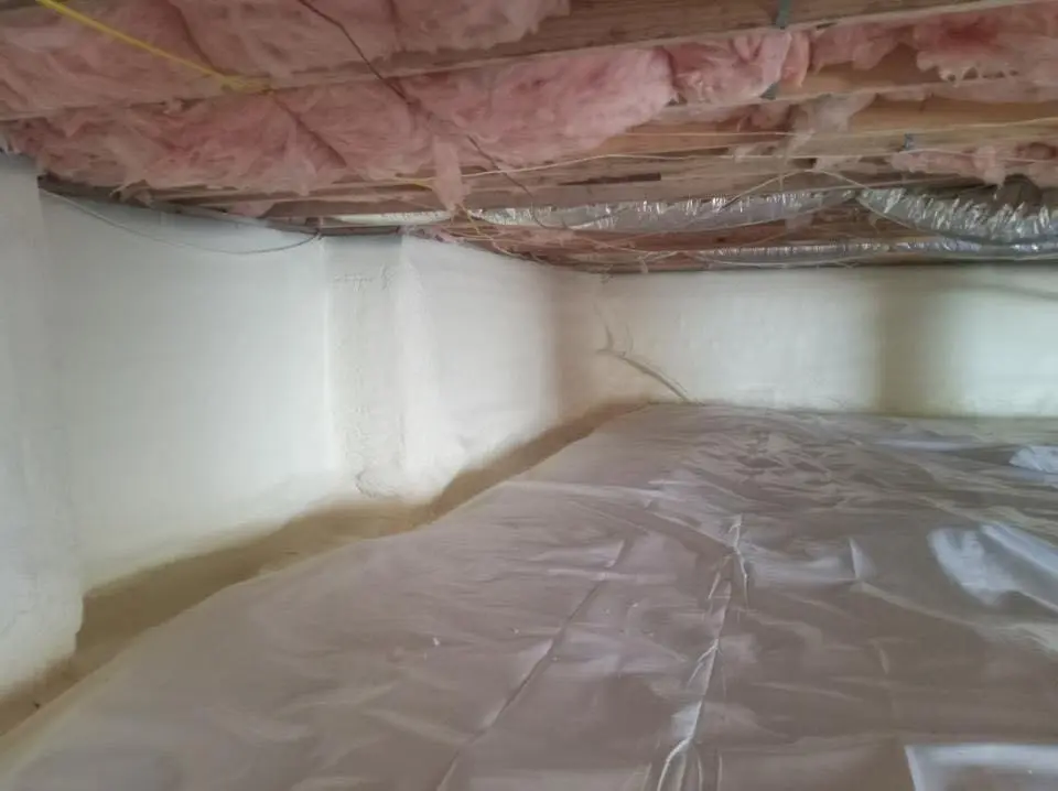 Crawl space encapsulation with closed-cell spray foam for Attic Insulation in Rockdale